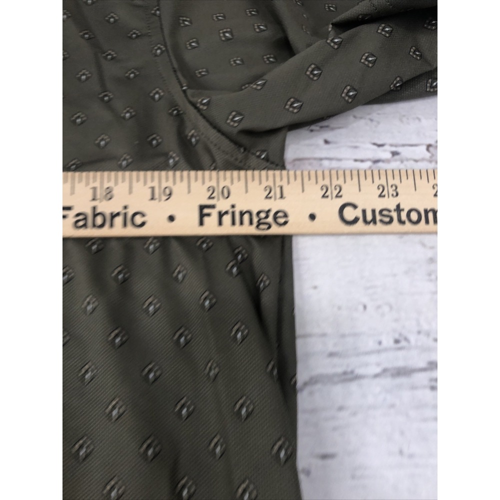 Straight Down Shirt M Performance Polo Golf All Over Print -Olive Green - Picture 8 of 12